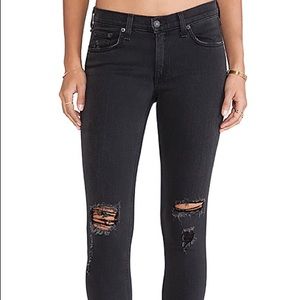 NEW Rag & Bone Skinny Jeans Soft Rock with Holes